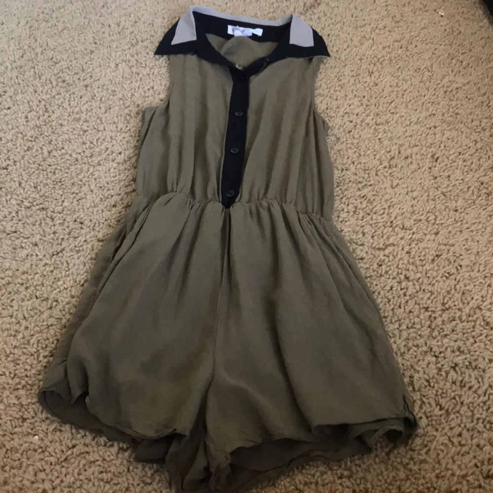 Olive green romper